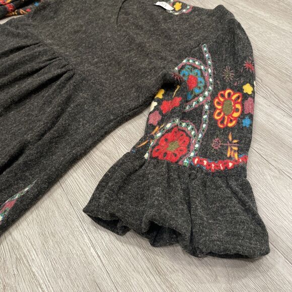 Womens Sweater Dress Medium Floral Boho Chic Artsy Modest Casual Comfort - Picture 3 of 7